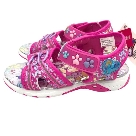 NEW NoBox Paw Patrol Light Up Sandals Shoes Pink Toddler Girls 10 Nickelodeon - Picture 4 of 10